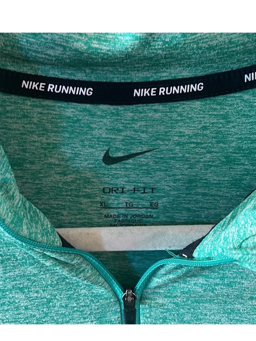 Nike, Teal Long Sleeve Running Shirt - Picture 3 of 4